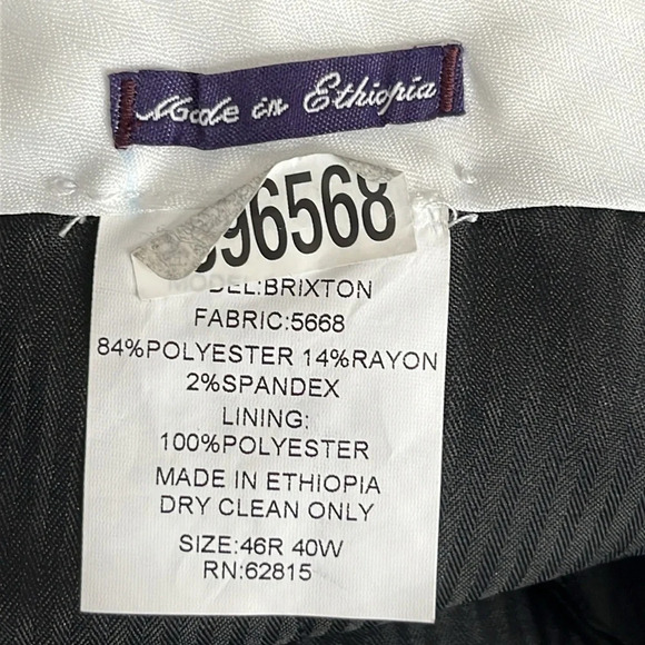 The Savile Row Brixton Suit Pants - NWOT - Size 40 Waist (Pants Only) - Picture 5 of 5